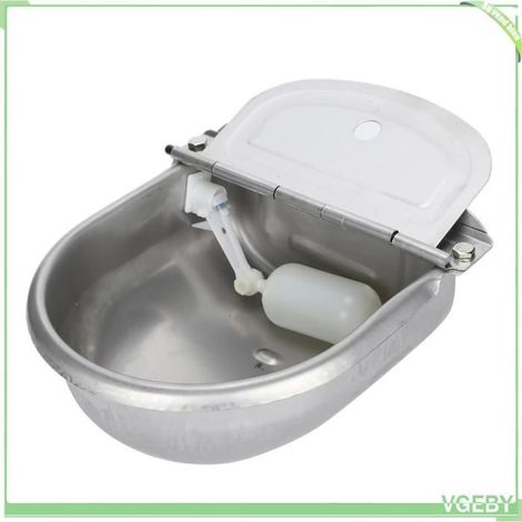 Bol d'eau - FAFEICY - Abreuvoir automatique 4L - Inox Ø22 cm - Anti-fuite - Fixation murale (1/4)