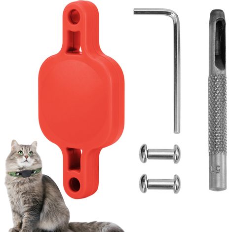 Étui étanche pour collier de chien compatible Airtag, anti-perte et anti-vol, adaptable à toutes largeurs de colliers. (1/5)
