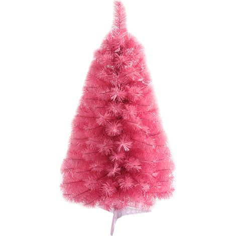 Sapin de Noël Rose Artificiel - Décoration de Noël Mignonne pour la Maison - Arbre de Noël en Plastique Festif (1/5)