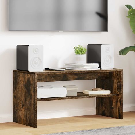 vidaXL Mobile TV Rovere fumé 80 x 35 x 40 cm Legno multistrato