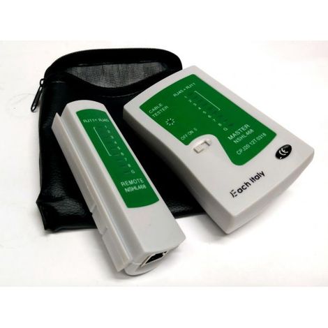 TESTER PER CAVI DI RETE LAN ETHERNET RJ45 RJ11 TELEFONO NETWORK CABLE (1/5)