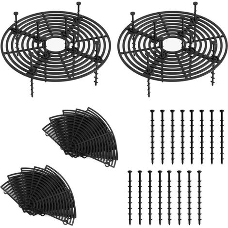 Pieces plant pot grid, 30cm flower pot grid cover, plastic flower pot grid cuttable to protect plants, soil protection MUMU (1/4)