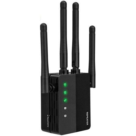1200M Dual Band Wi-Fi Repeater, Wireless Signal Booster, 2.4G & 5.8G High Power Hotspot (1/4)