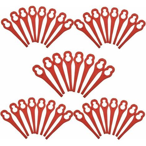 Lot de 100 lames en plastique pour coupe-bordures Ferrex/Aldi FAR 20-1 97699 2002706 FE220 (1/5)
