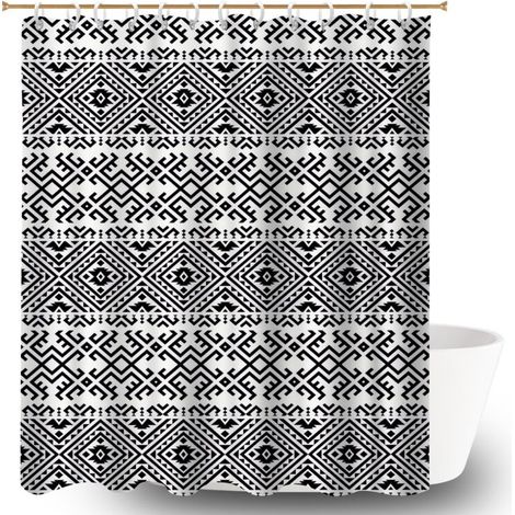 Rideau de douche tissu polyester 180x180 original rideau imperméable pour salle de bain avec douche à l’italienne (1/5)