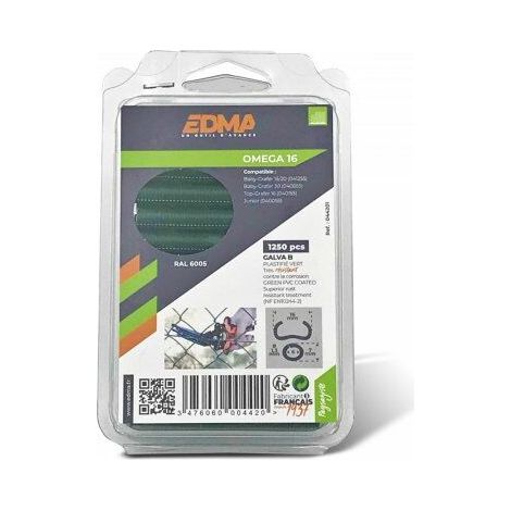 – Agrafes OMEGA 16 galva plastifié vert x 1250 – Fixation gazon synthétique – Pour terrains accidentés – Résistance à la corrosion (1/5)