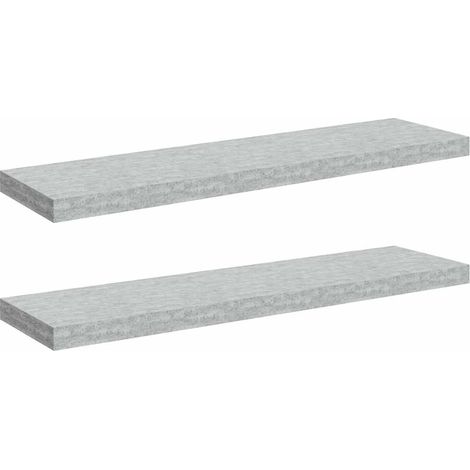 Maison Exclusive - Schweberegale 2 Stk. Betongrau 90x23,5x3,8 cm (1/5)