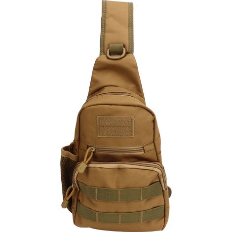 Sacoche bandoulière sac à dos de rangement d'outils grand capacité pour bureau extérieur kaki (1/5)