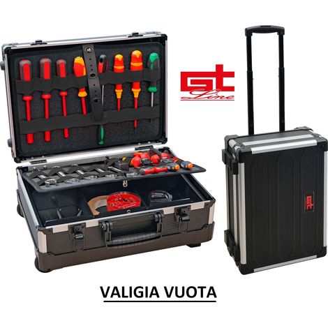 GT LINE VALIGIA TROLLEY PORTA UTENSILI ATTREZZI VUOTA FLASH WH 2 PEL CON CHIAVI (1/5)