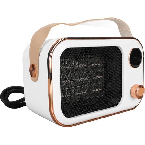 Chauffage d'appoint électrique 800-1200 W, 2 modes de température, diffusion de chaleur homogène, petit chauffage soufflant pour bureau ou chambre, prise européenne 220 V (1/5)