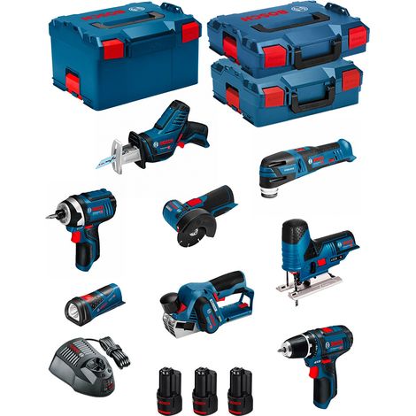 BOSCH Kit 12V BMK8-28DD3 (GSR 12V-15 + GDR 12V-105 + GWS 12V-76 + GST 12V-70 + GOP 12V-28 + GSA 12V-14 + GLI 12V-80 +GHO 12V-20) (1/5)