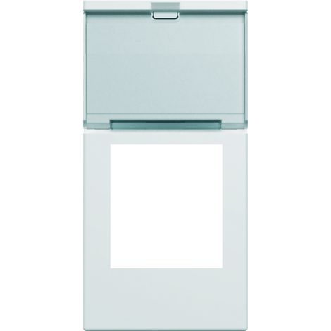 Enjoliveur prise RJ45 gallery avec porte-étiquette 1 module pure HAGER WXD205B