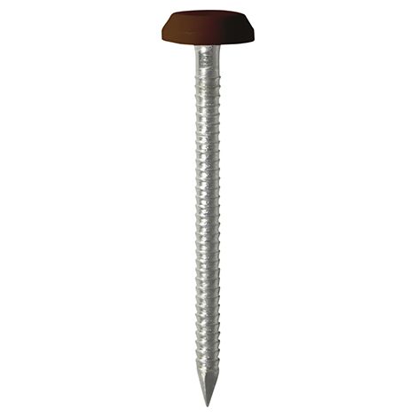 TIMCO Polymer Headed Nails A4 Stainless Steel Mahogany - 65mm