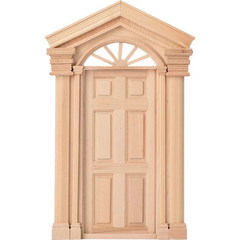 Porte miniature en bois 1:12 pour maison de poupée, accessoire de mobilier DIY pour créations de maison de poupée (1/5)