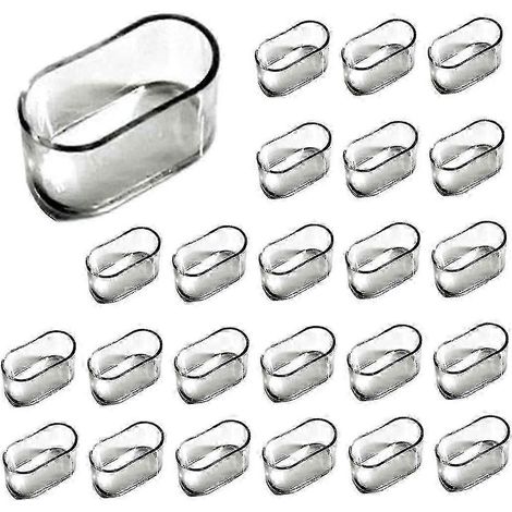Lot de 30 embouts ovales en silicone pour pieds de chaise - Patins de protection pour pieds de meubles et tables (1/5)