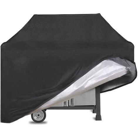 QORVA-Housse de barbecue imperméable 145x61x117 cm – Toile Oxford 210D anti-UV – Compatible Weber, Holland, Jenn Air – Noir (1/5)