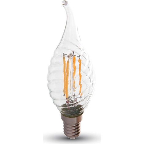 Ampoule LED V-TAC 4W filament E14 flamme 4000K 400lm (1/5)