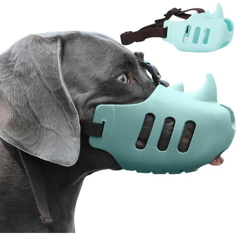 Museau chien souple respirant en silicone, taille petit, muselière douce pour petit chien (1/3)