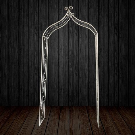 Metall-Rosenbogen 108,5 x 32 x 239 cm, w eiß gew.