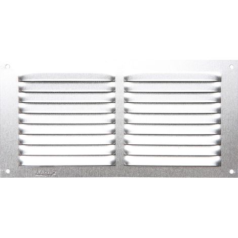 Grille aération VMC aluminium 200x100 – Brochable – Débit max 200m³/h – Pour espaces confinés – Installation facile