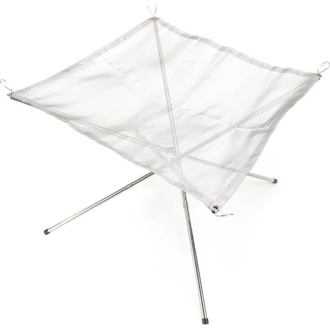 Foyer de Camping Portable en Acier Inoxydable, Barbecue Pliant avec Support pour Jardin (1/5)
