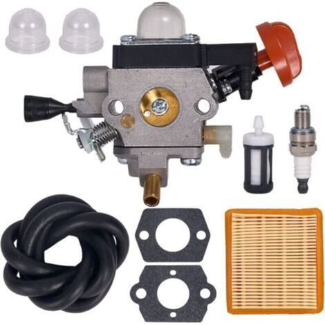 4180-120-0615 Carburateur FS91 pour Stihl FS91 FS91R FS111 FS89 HT102 HT103 FC91 FC96 KM91 KM91R KM111 FC111 Débroussailleuse - avec kit de filtre à air