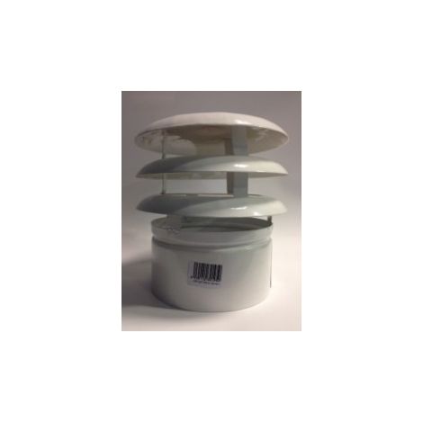 Sombrerete Extraccion/Aire Tuberia 100Mmø Aluminio blanco Alustar Vacuf (1/2)