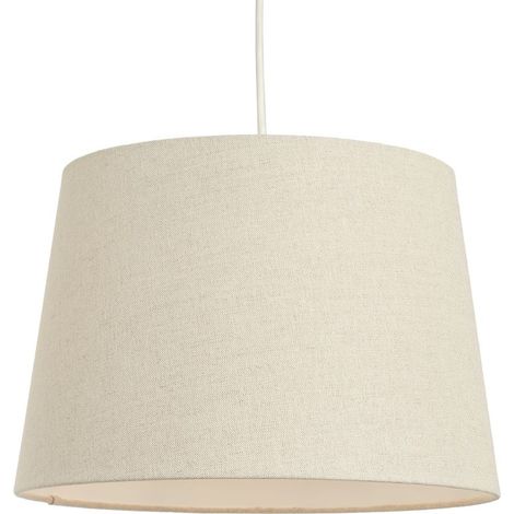 Litecraft Muriel 14 Inch Empire Beige Easy Fit Fabric Tapered Ceiling Lampshade (1/5)
