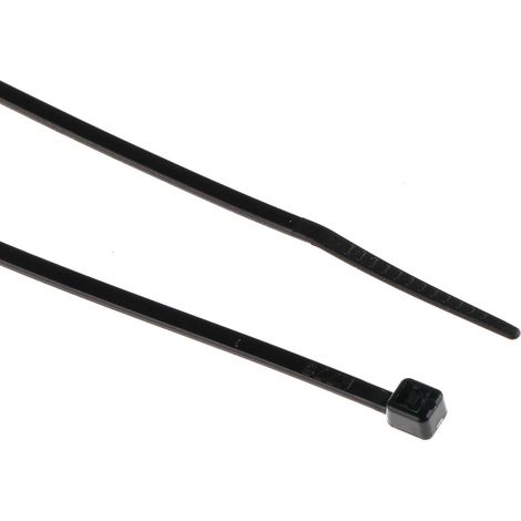 Serre-câble RS PRO Noir en Nylon 66, 142mm x 2,5 mm ( Prix pour Sachet de 100 ) (1/2)