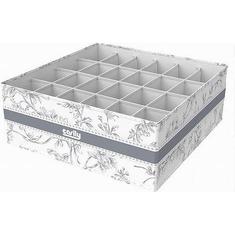 Cleafe - Organizer Per Armadio 24 Scomparti Scatola Salvaspazio 32x32x12cm Fantasia 87334 - (1/5)