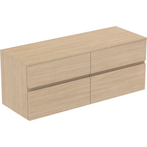 Ideal Standard Finesse - Mobiletto da lavabo, 140x51x56 cm, 4 cassetti, rovere bianco E3441US (1/3)