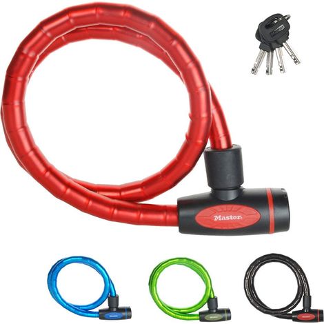 Master Lock 8228EURDPRO Mixed Color Keyed Armoured Cable 1m x 18mm MLK8228E (1/5)