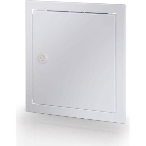 Plaque frontale avec porte pour coffret Premium inox blanc