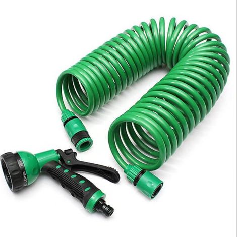 Tuyau Arrosage Extensible 7,5m avec Pistolet 7 Modes Pulvérisation pour Jardin Lavage Voiture Flexible Durable Vert (1/5)