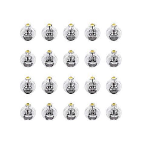 20 LED-Lichterketten in Ballonform, Laternen, nicht blinkend, warmgelbes Licht, für Halloween-, Weihnachts-, Hochzeits- und Partydekoration