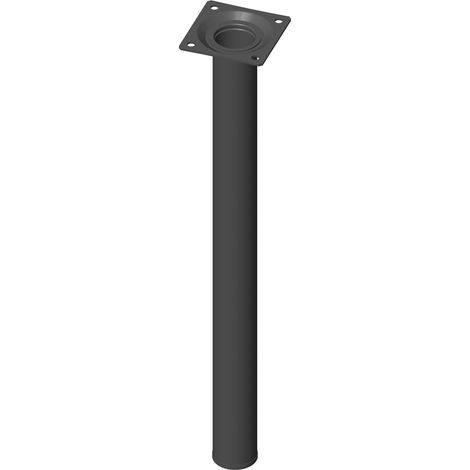 Möbelfüße Tischbeine rund Möbelbeine ø 30 mm Länge 400 mm Stahl schwarz (1/3)
