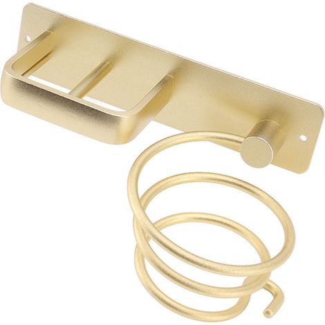 Support pour sèche-cheveux, support pour lisseur, support de rangement, aluminium, décoration intérieure (1/5)