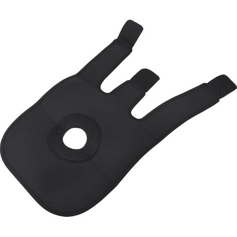 Genouillère Respirante Noire - Sangles Ajustables Et Compression - Pour Course Randonnée Tennis - Lot De 1 (1/5)