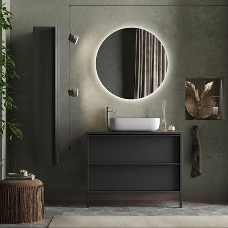 Ensemble meubles salle de bain + vasque + miroir 105cm LOIS (1/5)