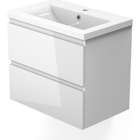 60cm - Keramik Waschbecken Vormontieren Unterschrank (1/5)