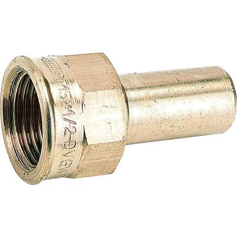 Raccord à sertir laiton rouge manchon de réduction 18 mm x 3/4’’ M/FF contour V (1/3)