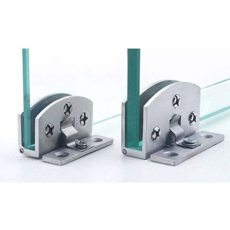 (2 pieces) Stainless Steel Cabinet Glass Door Hinge Wine Cabinet Door Hinge Glass Cabinet Hinge (Large) (1/5)