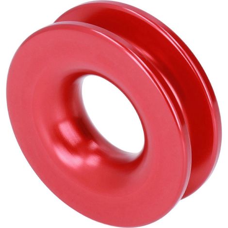 Anneau de remorquage, poulie de renvoi en alliage d'aluminium pour treuil, quad, camion, bateau, manilles rouges (1/4)
