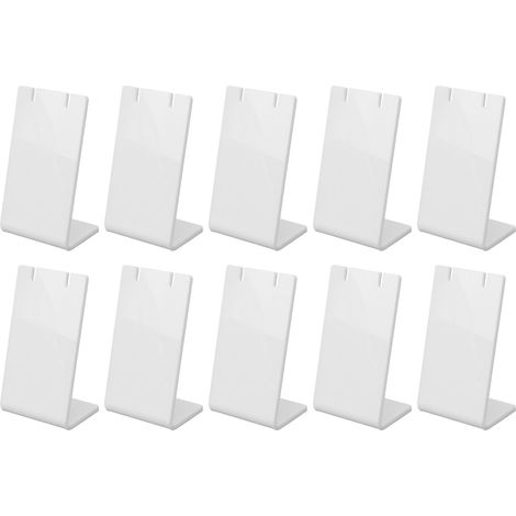 10pcs Acrylic Earring Holder Organizer Ear Studs Jewelry Storage Display Rack Showcase Earrings Display Stand Earring Storage White