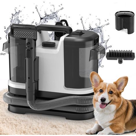 AUTRUCKER Machine de nettoyage de tapis Nettoyant portable pour taches et taches, Facile à déplacer avec poignée Machine de nettoyage en profondeur Blanc (1/5)
