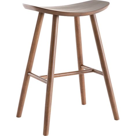 Taburete de bar nogal 65 cm DEMORY (1/4)