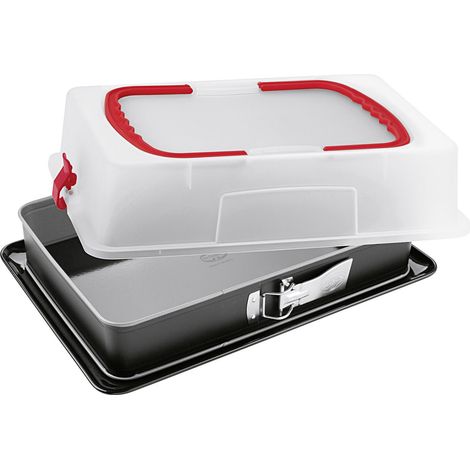 Rechteck-Springform Back-Idee 38 x 25 cm mit Haube (1/2)