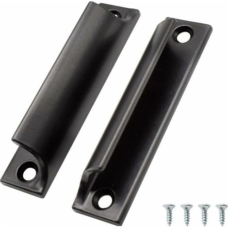 Maniglia per porta scorrevole, 2 pezzi, maniglia per mobili in alluminio, maniglia nera per mobili da cucina, disponibile per portefinestre, porte scorrevoli, cassetti, 92 cm
