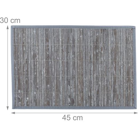 Set di 6 tovagliette in bambù cucina sala da pranzo protezione da sporco e calore 30 x 45 cm in bambù naturale 130017016