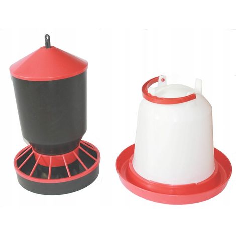 Comedero, bebedero, comedero para aves de corral, pollos, 10 L + 10 kg